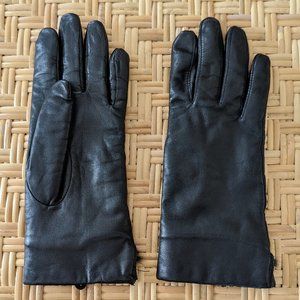 Women's Genuine Leather Gloves, Rabbit Fur Cuff Lining, Small / Medium - Size 7